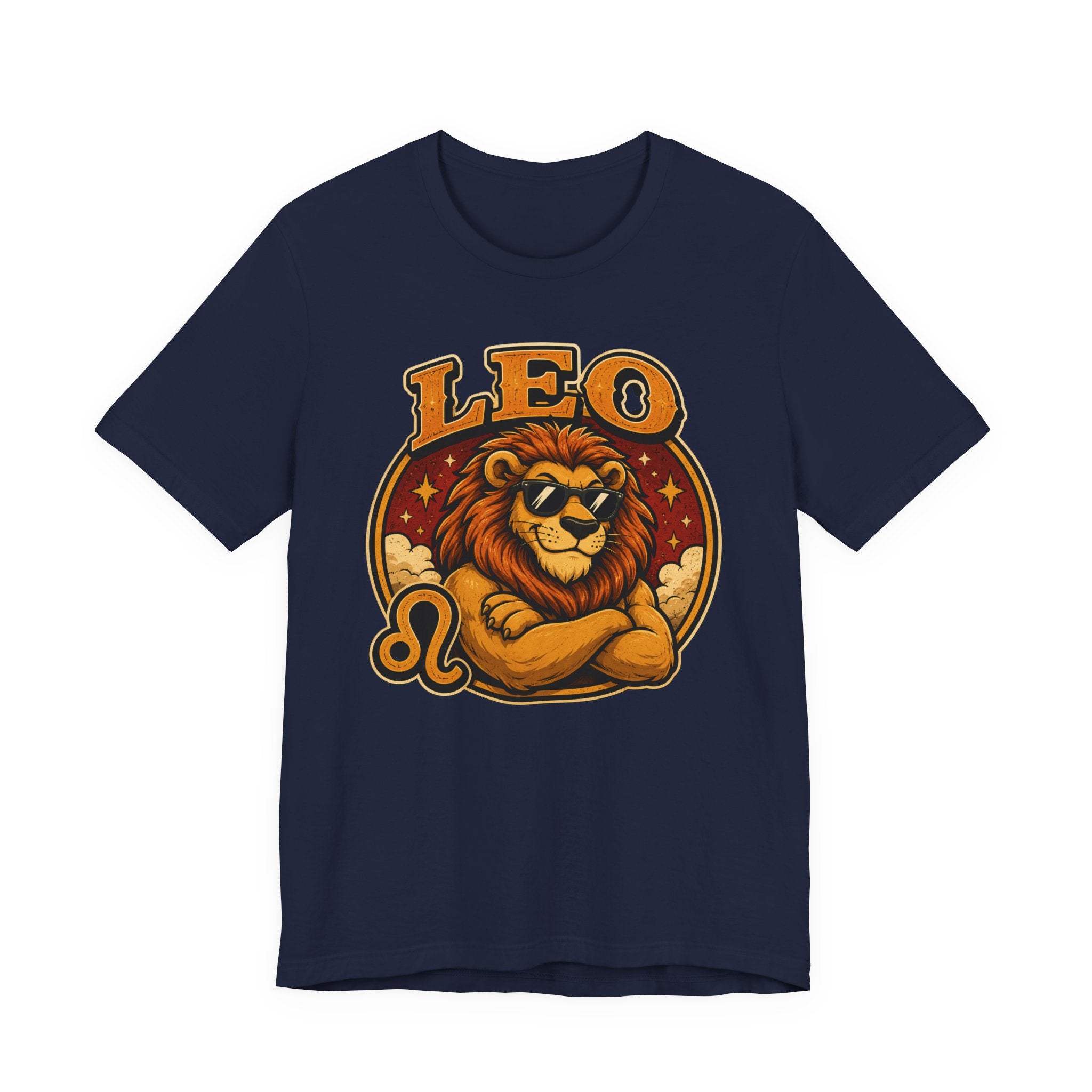 Leo Zodiac T‑Shirt — Retro Lion Astrology Tee (Leo Symbol)