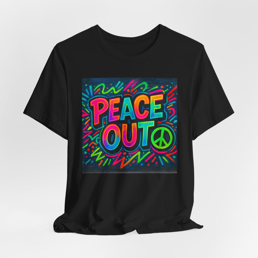 Peace Out Neon Graphic Tee