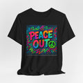 Peace Out Neon Graphic Tee
