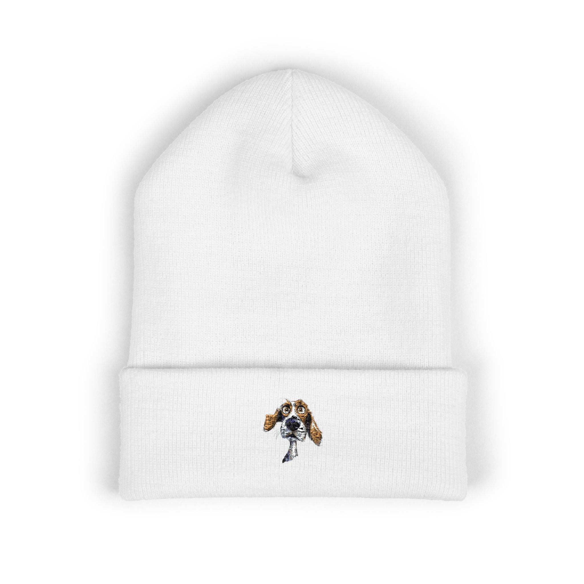 Embroidered King Charles Cavalier Beanie — Cute Dog Cuffed Knit Hat