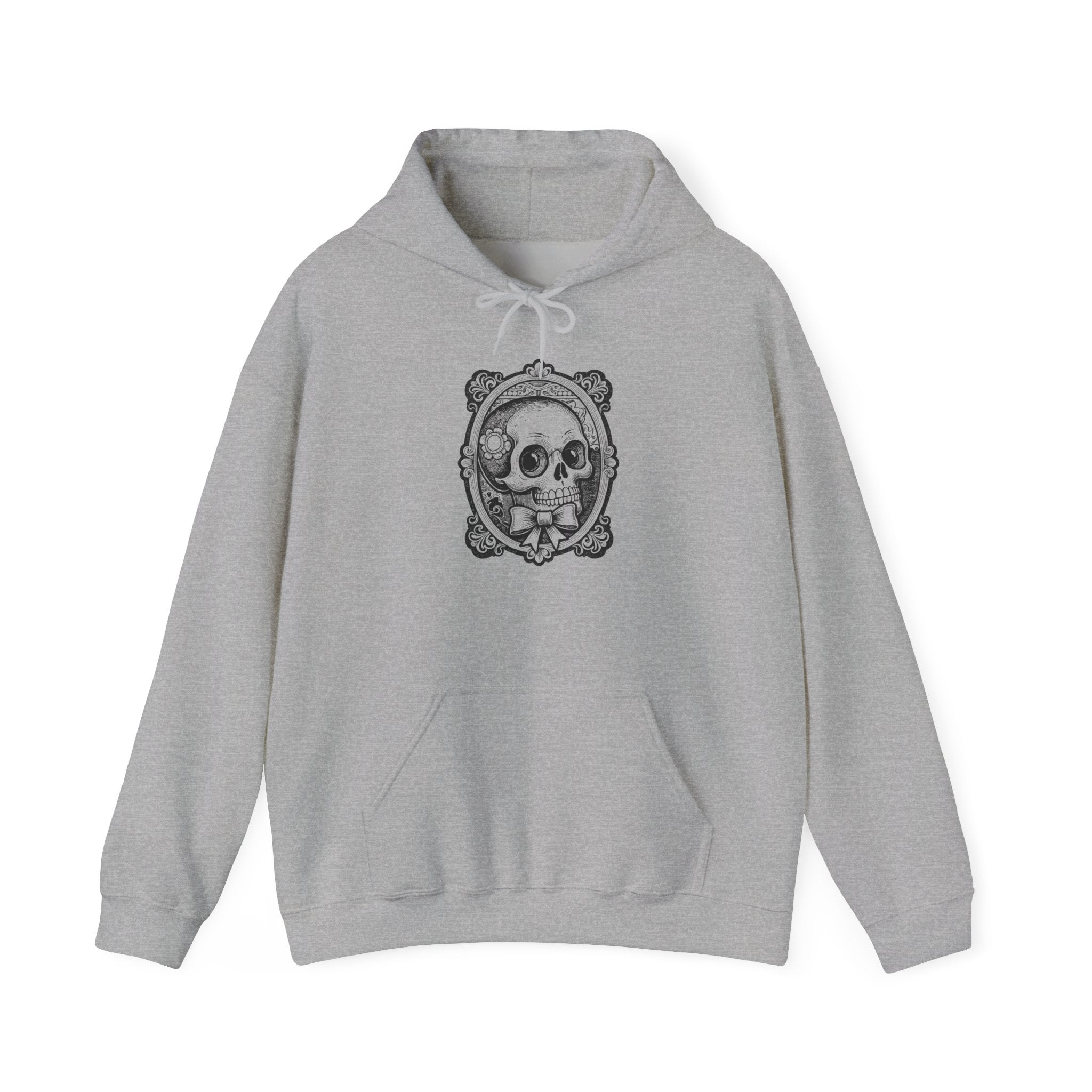 Skull & Snake Hoodie – Vintage Gothic Skull Mirror Design