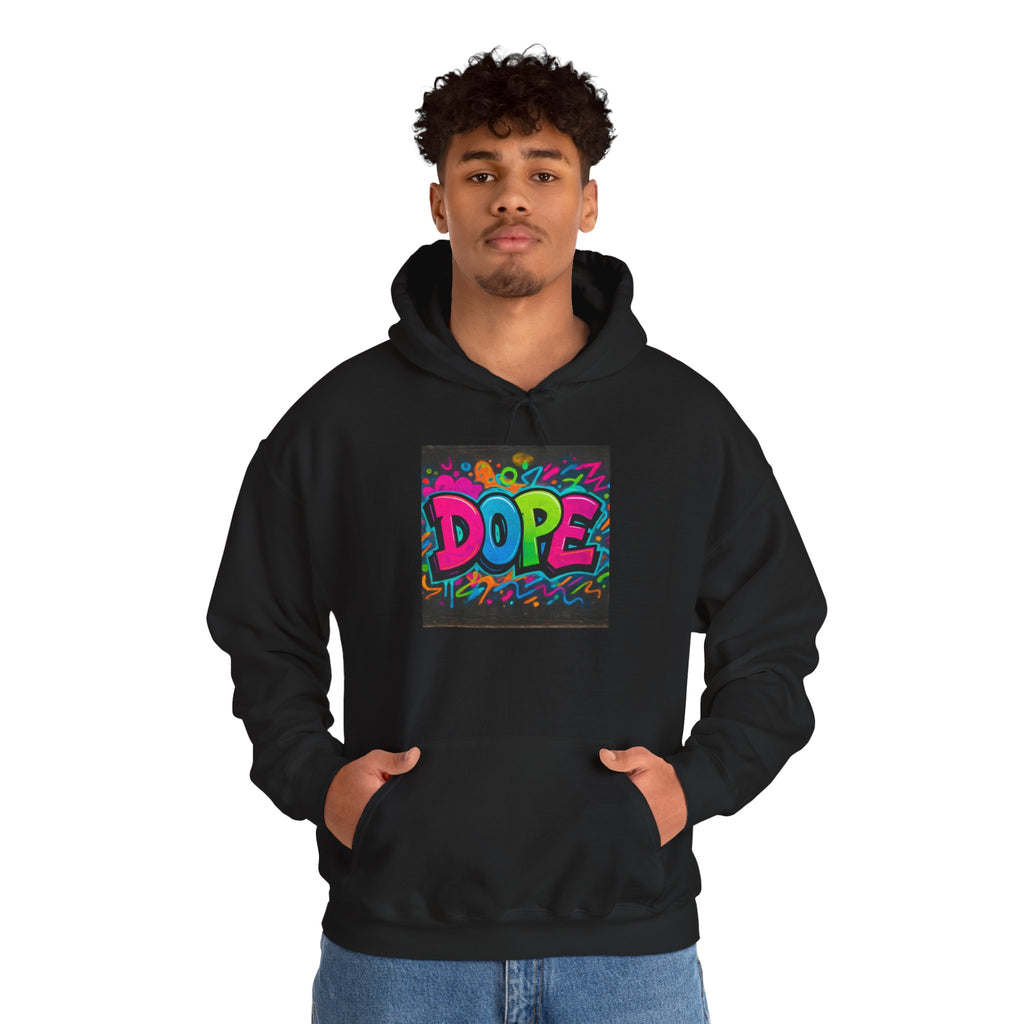 Dope Graffiti Hoodie — Colorful Retro Streetwear Pullover