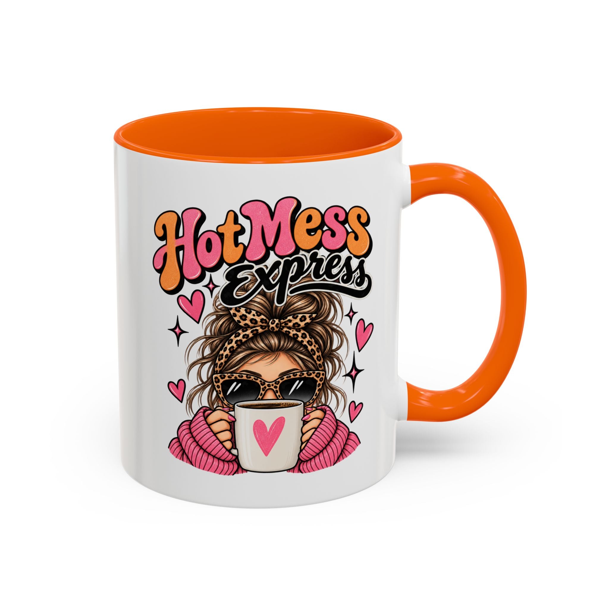 Hot Mess Express Coffee Mug — Funny Retro Girl Coffee Cup (11/15oz)