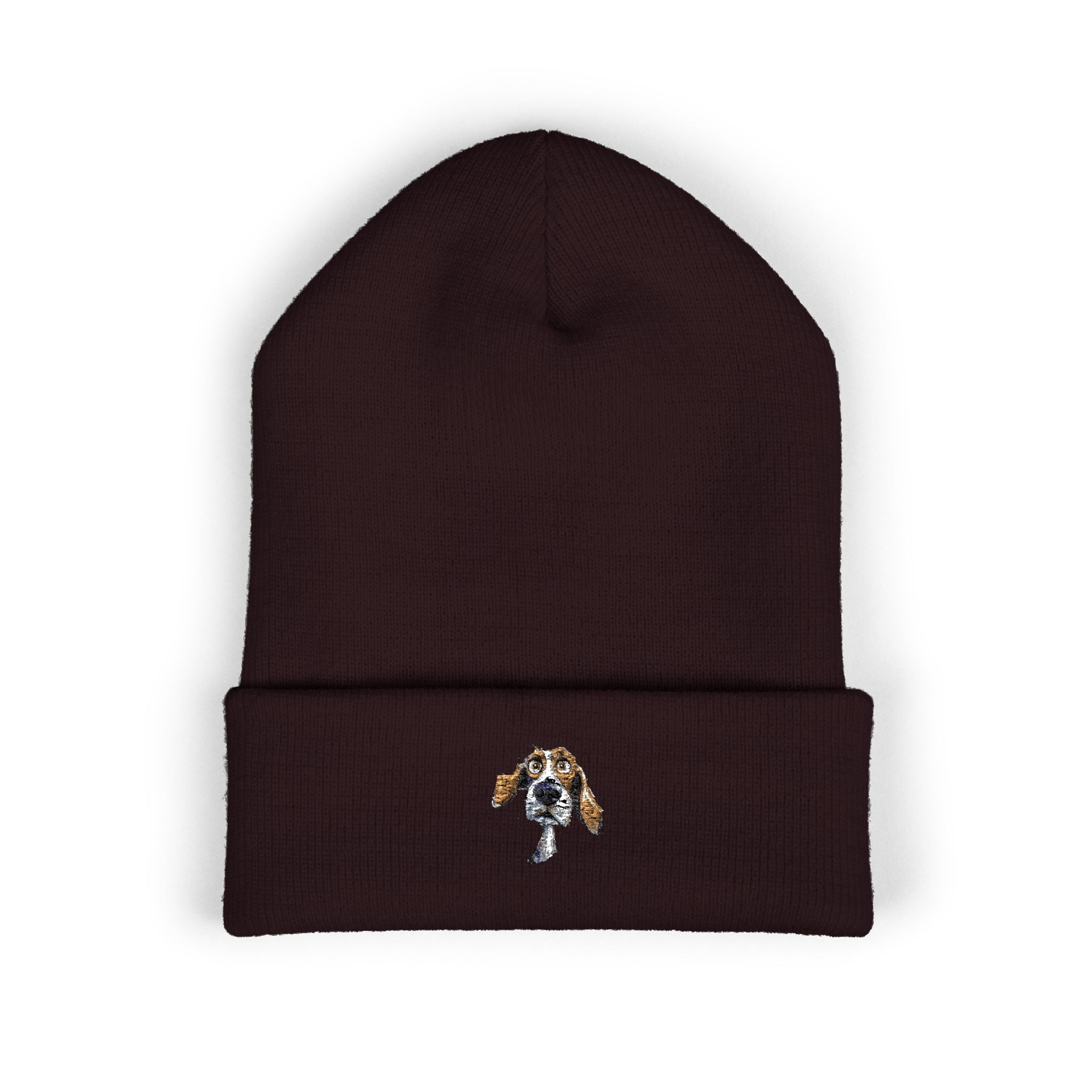 Embroidered King Charles Cavalier Beanie — Cute Dog Cuffed Knit Hat