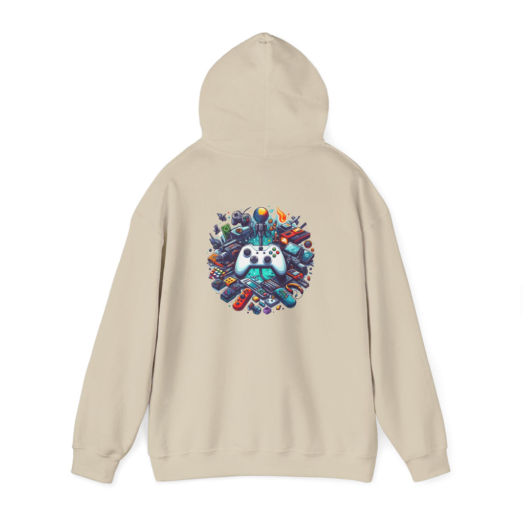 Gamer Gear Hoodie — Retro Controller & Console Icons Graphic