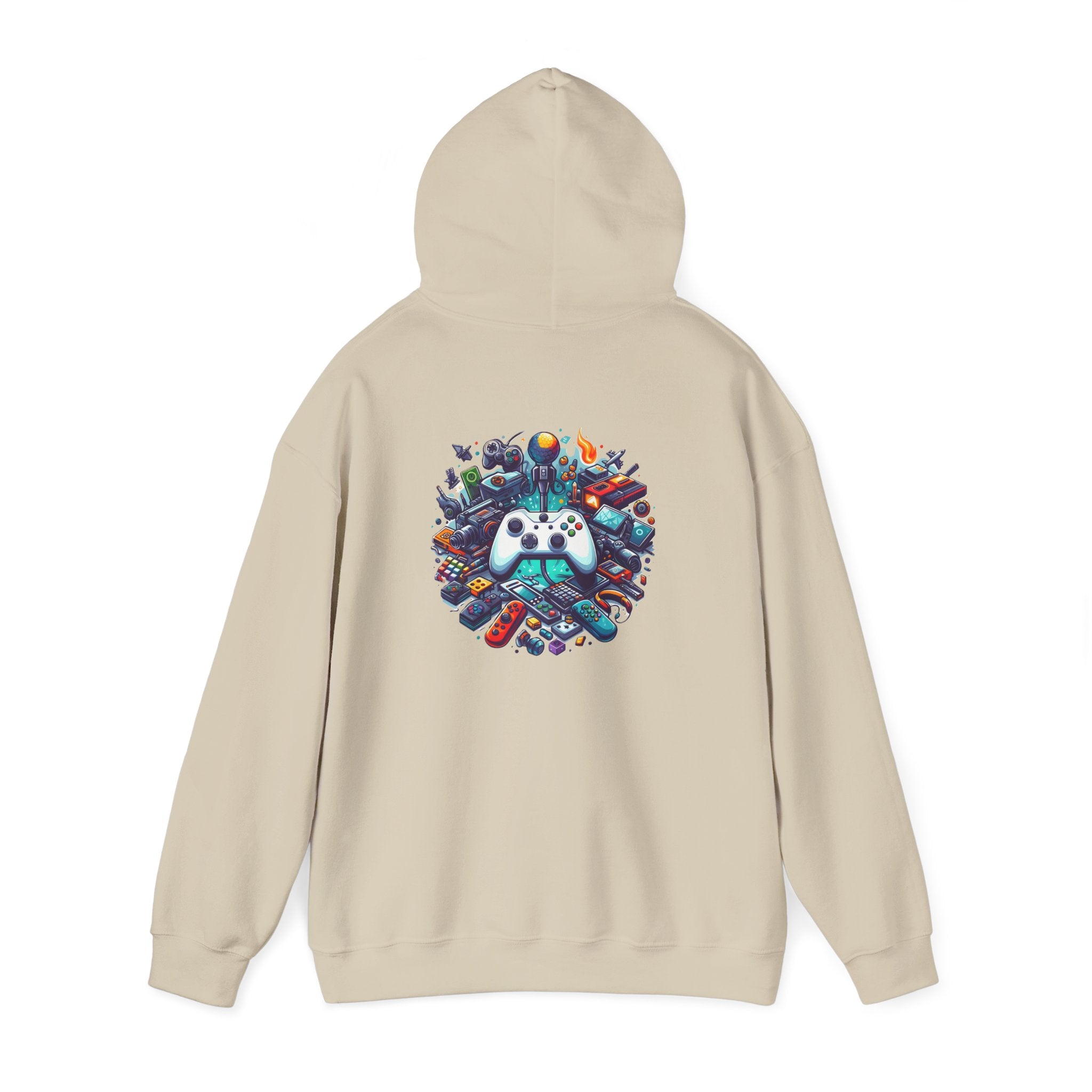 Gamer Gear Hoodie — Retro Controller & Console Icons Graphic