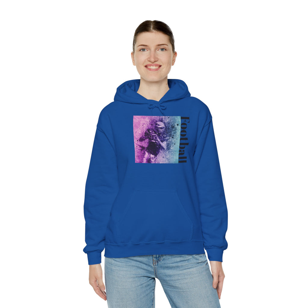 Football Player Vintage Art Hoodie – Grunge Athletic Pullover