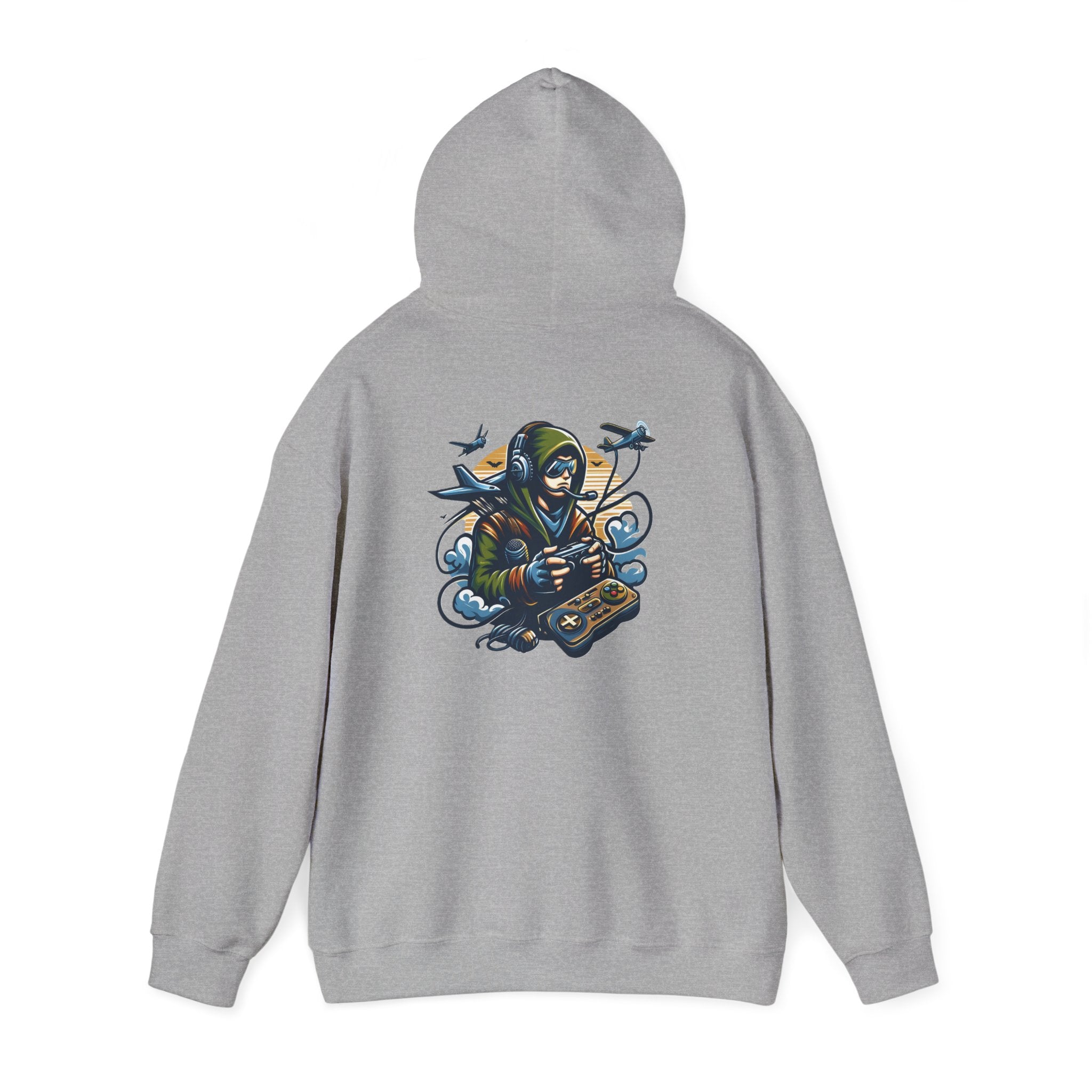 Reaper Gamer Hoodie - Skull Hooded Sweatshirt with Controller & Raven Design