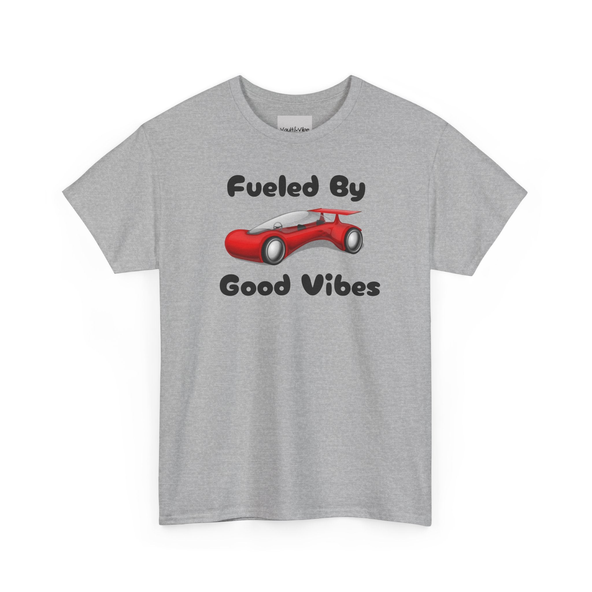 Fueled By Good Vibes T-Shirt — Cute Red Car Graphic Tee