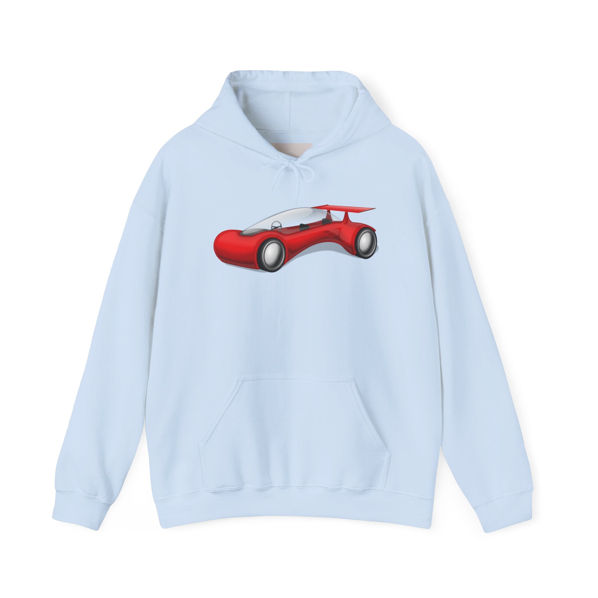 Red Racecar Hoodie — Retro Sports Car Graphic Pullover