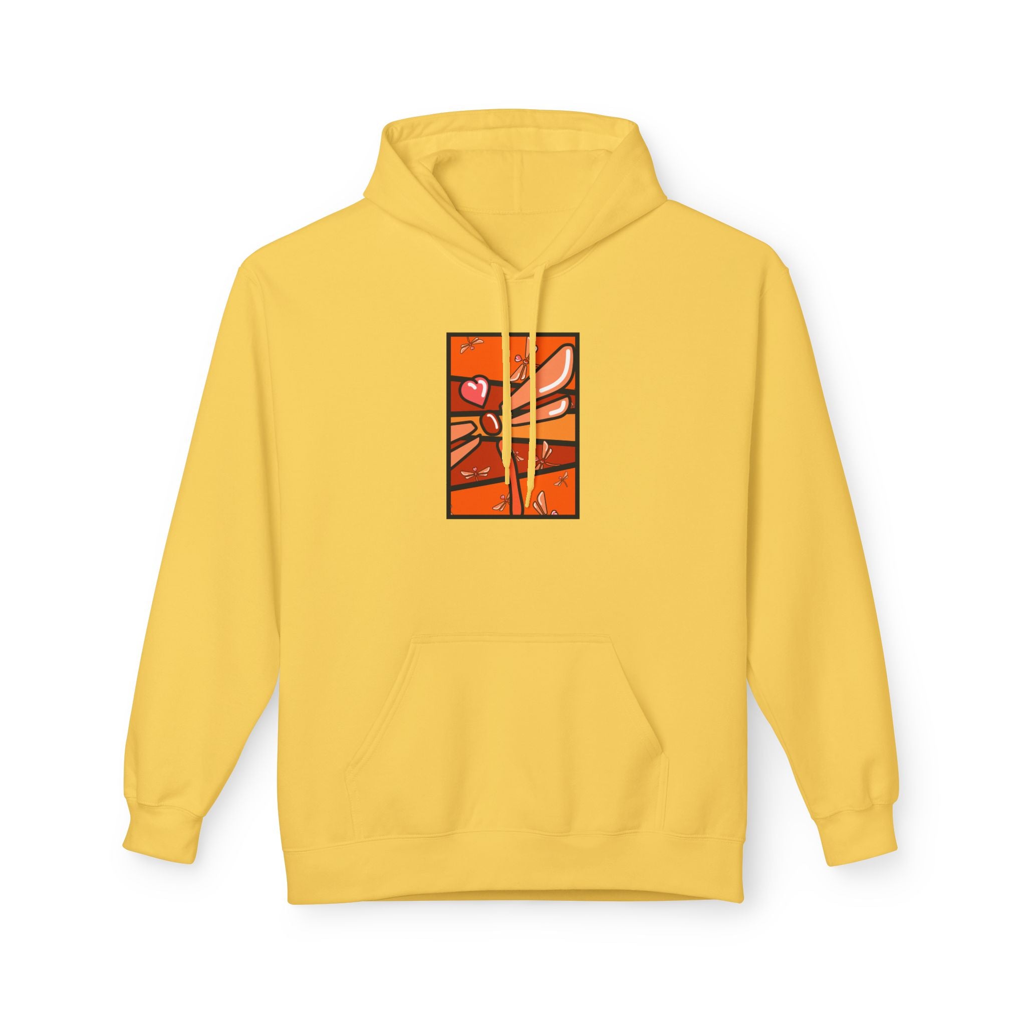 Abstract Heart Branch Hoodie — Autumn Floral Graphic Pullover