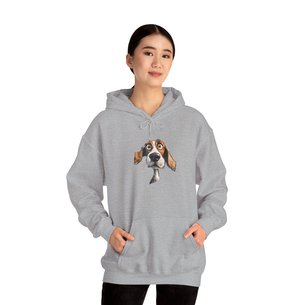 Basset Hound Portrait Hoodie - Cute Dog Face Pullover