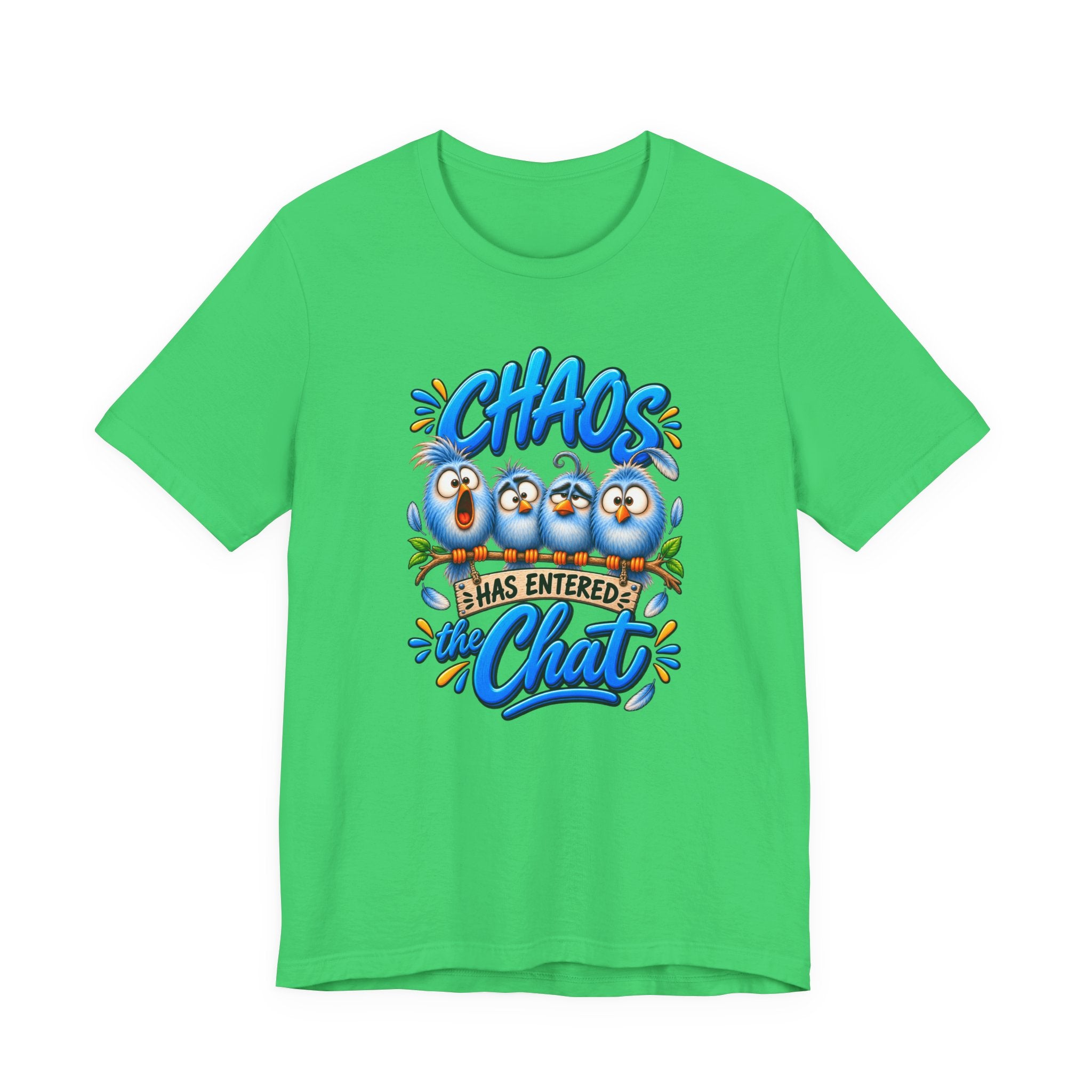 Chaos Has Entered the Chat T-Shirt — Cute Cartoon Penguins Graphic Tee