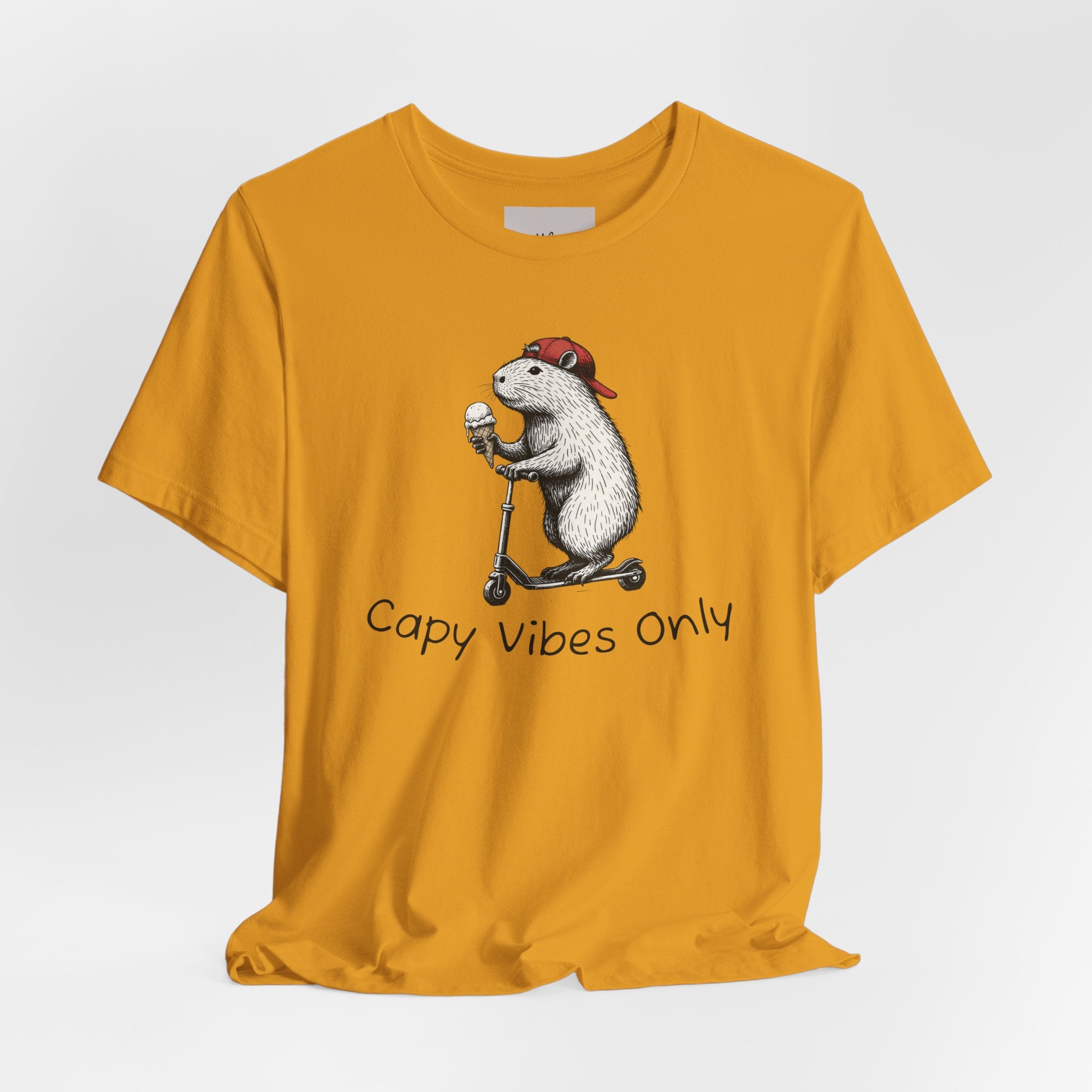 Capy Vibes Only T-Shirt — Cute Capybara Scooter Graphic Tee