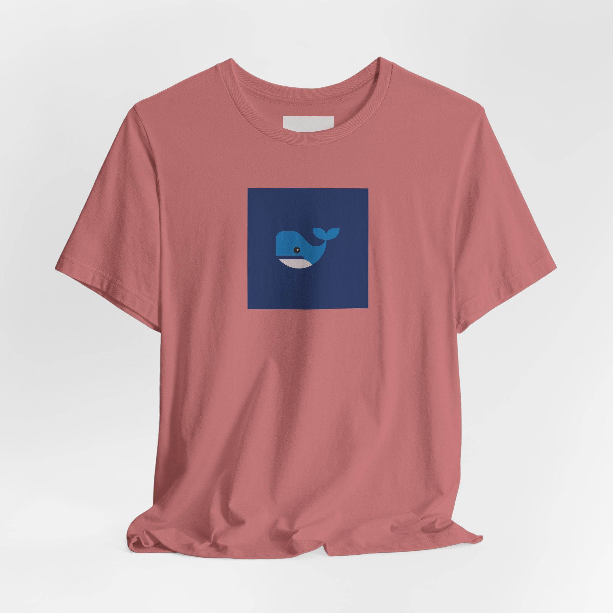 Whale Graphic Tee — Cute Blue Whale Square Design