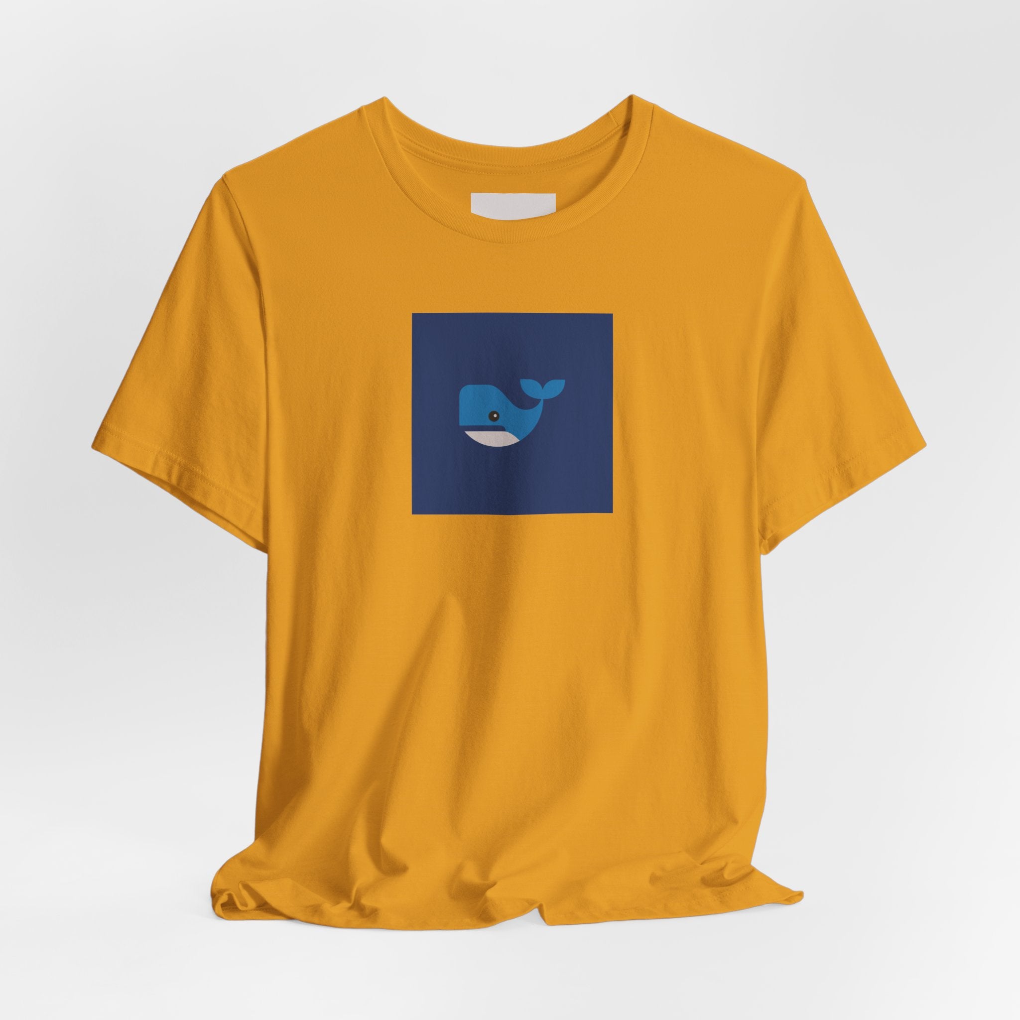 Whale Graphic Tee — Cute Blue Whale Square Design