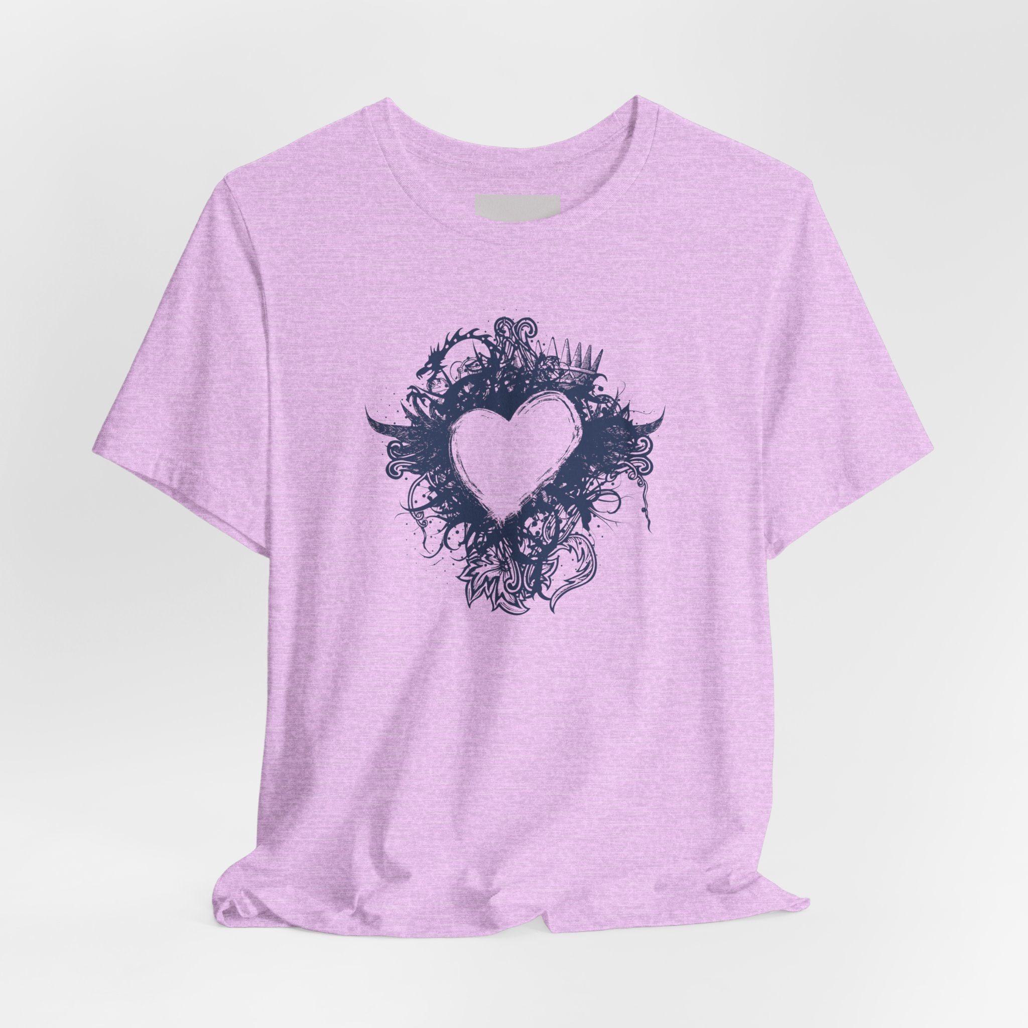 Heart Doodle T-Shirt — Hand-Drawn Floral Heart Tee (Valentine’s Gift)