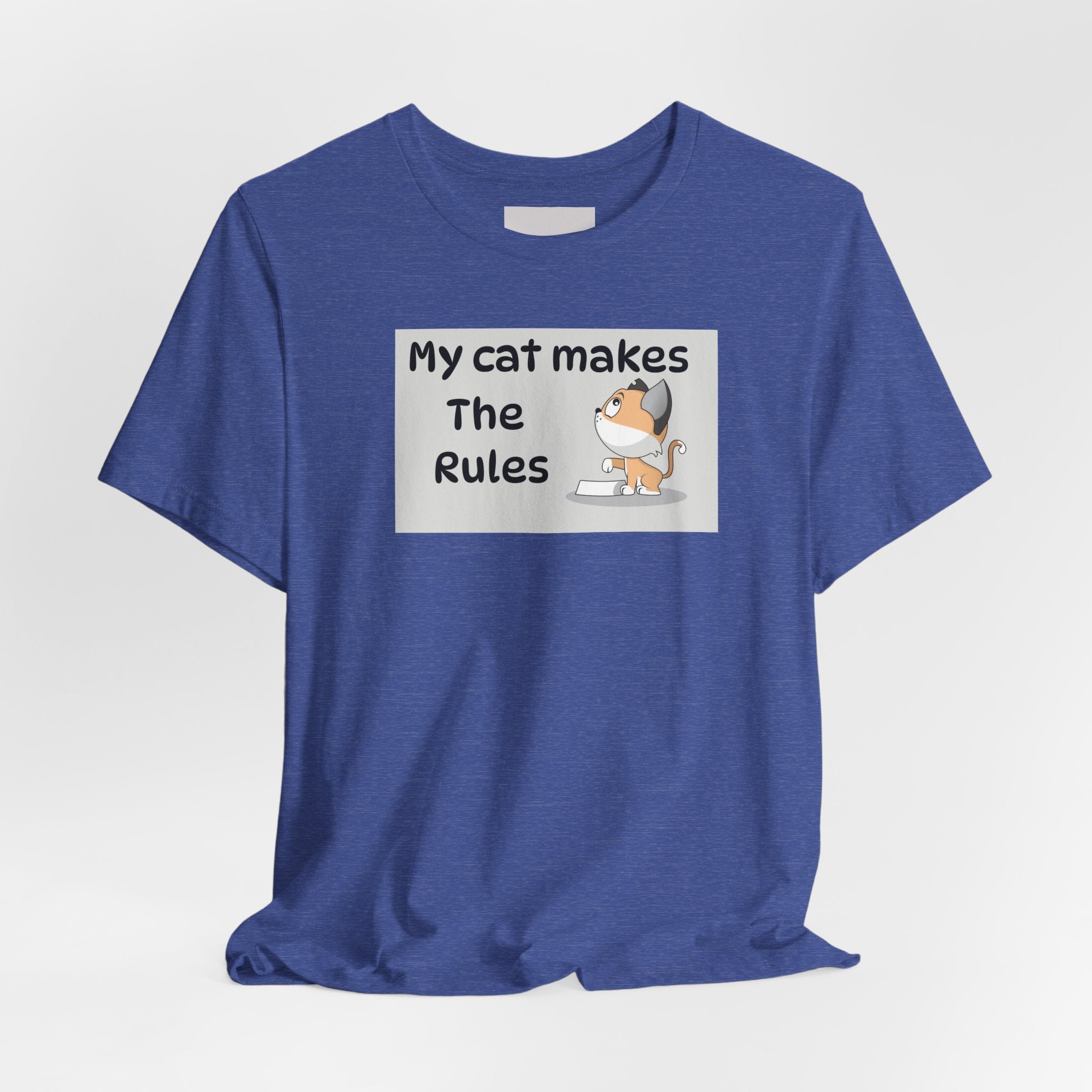 Cat Makes The Rules T-Shirt — Funny Cute Cat Graphic Tee for Cat Lovers