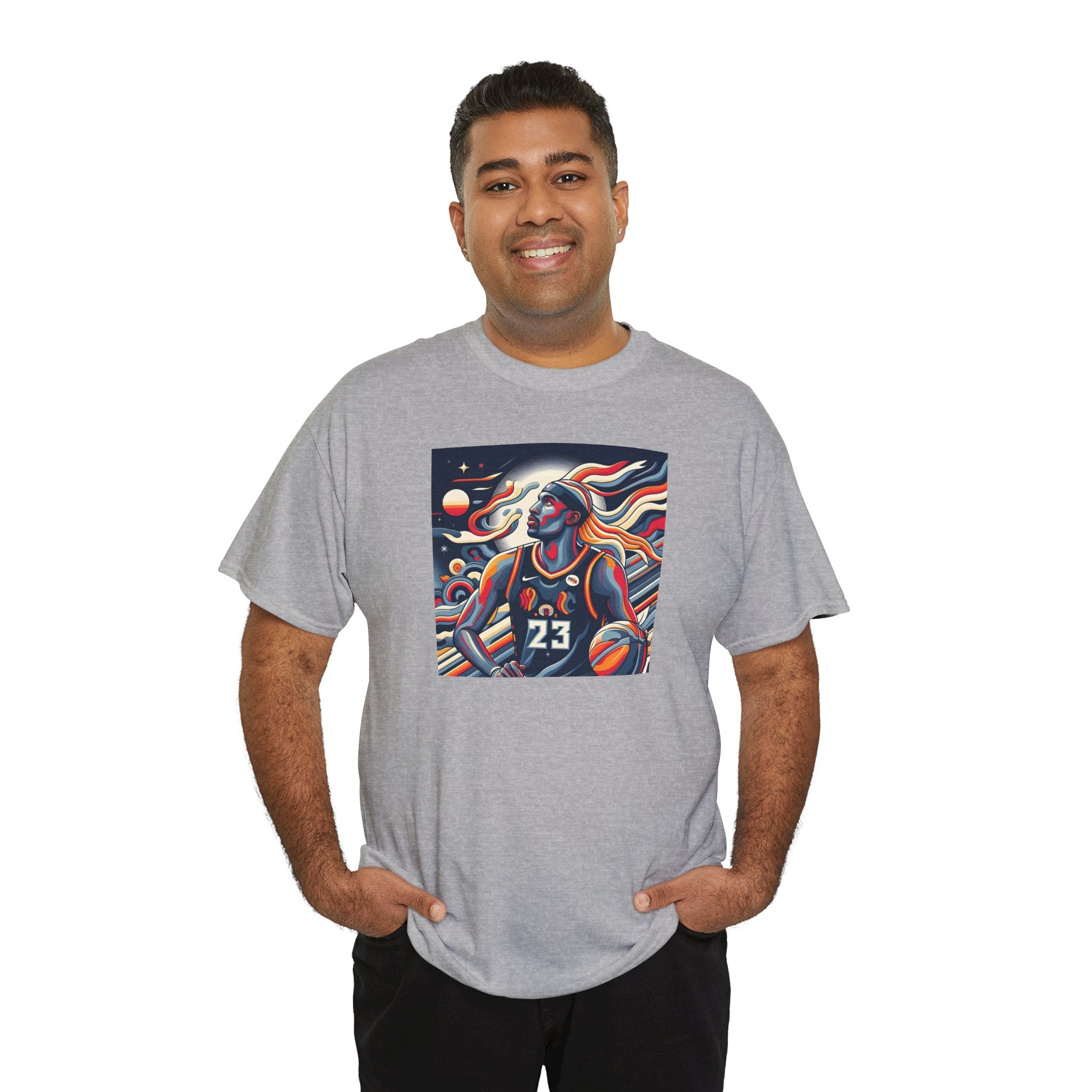 Basketball Art Tee — Abstract Player Illustration ("23")