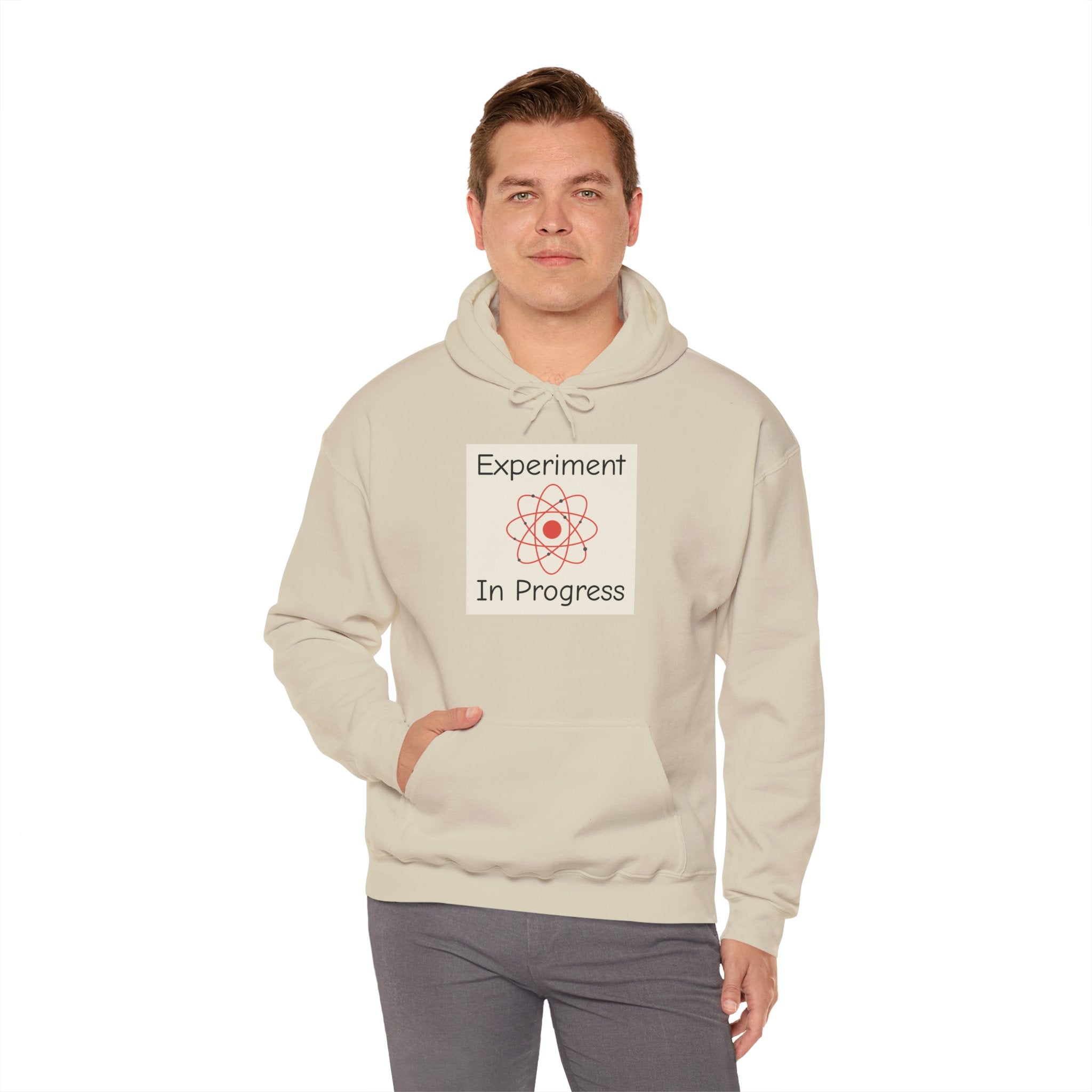 Experiment In Progress Hoodie — Science Atom Graphic Pullover