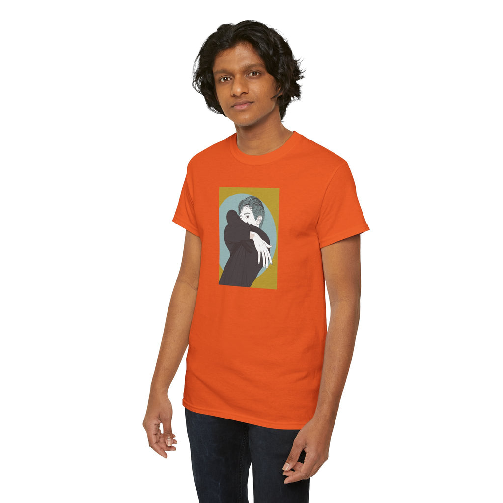 Graphic Tee — Embrace Illustration Shirt (Minimalist Hug Art)