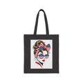 Patriotic Rosie Girl Tote — 4th of July American Flag Canvas Bag