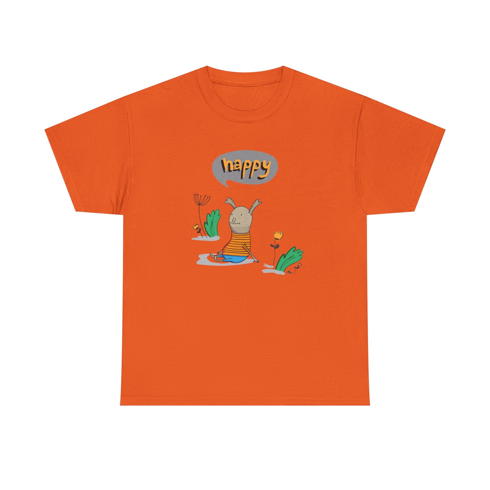 Happy Slug Graphic Tee — Cute Nature Cartoon T-Shirt