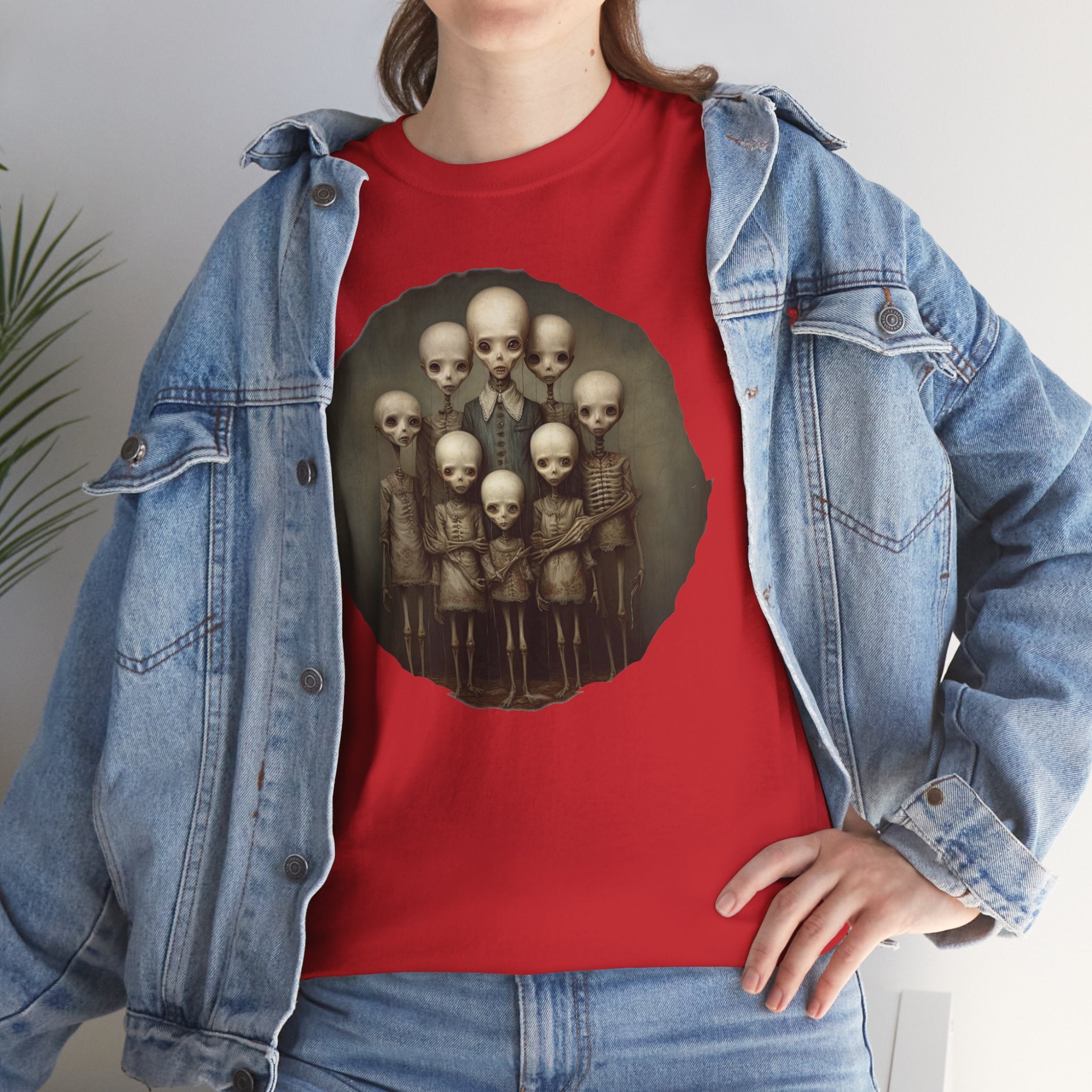 Skull Family Portrait Tee — Gothic Skeleton Crew Graphic T-Shirt