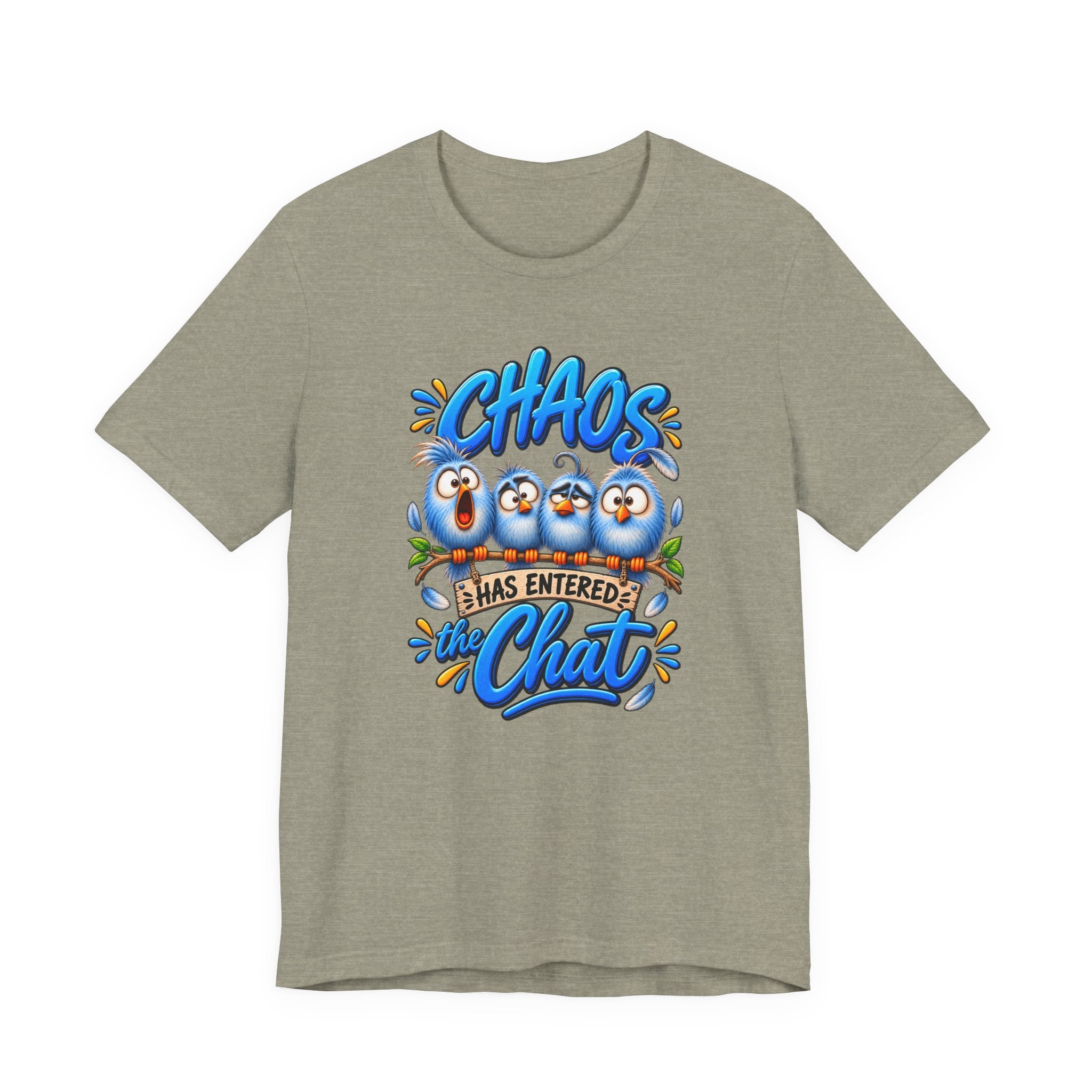 Chaos Has Entered the Chat T-Shirt — Cute Cartoon Penguins Graphic Tee