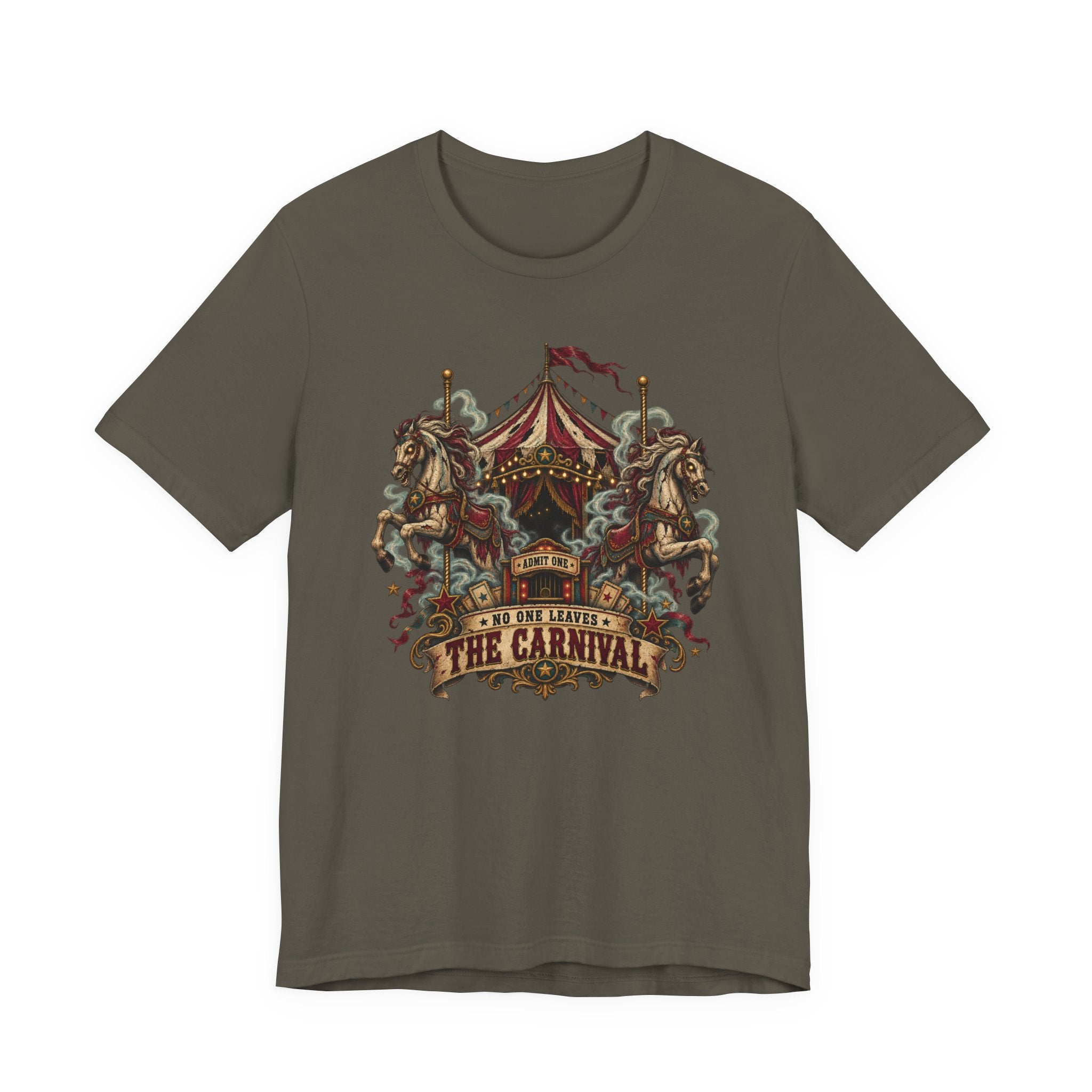 Carnival Carousel Graphic Tee — Retro Circus 'Enter the Carnival' T‑Shirt