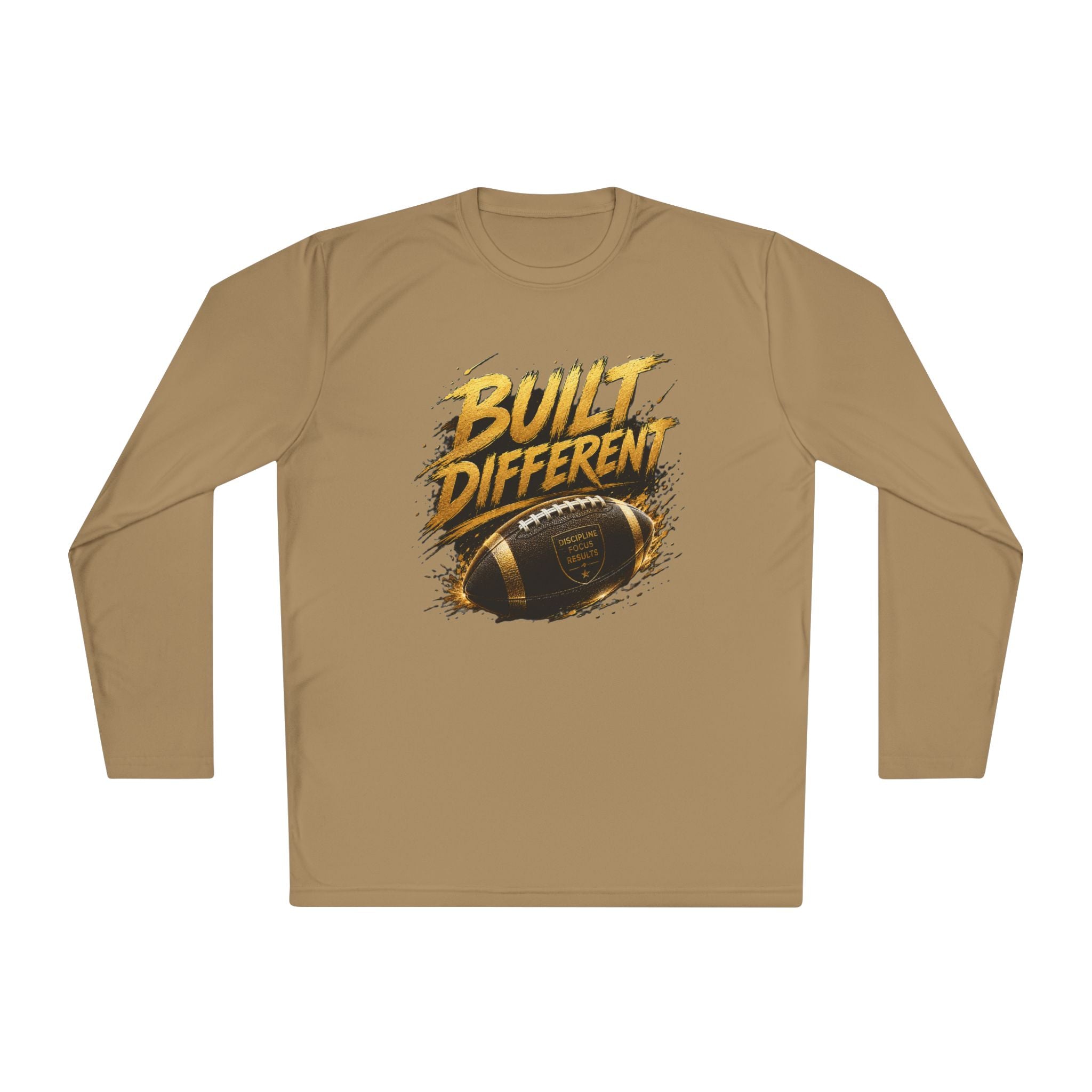 Built Different Football Long Sleeve Tee — Athletic Sports Fan Shirt