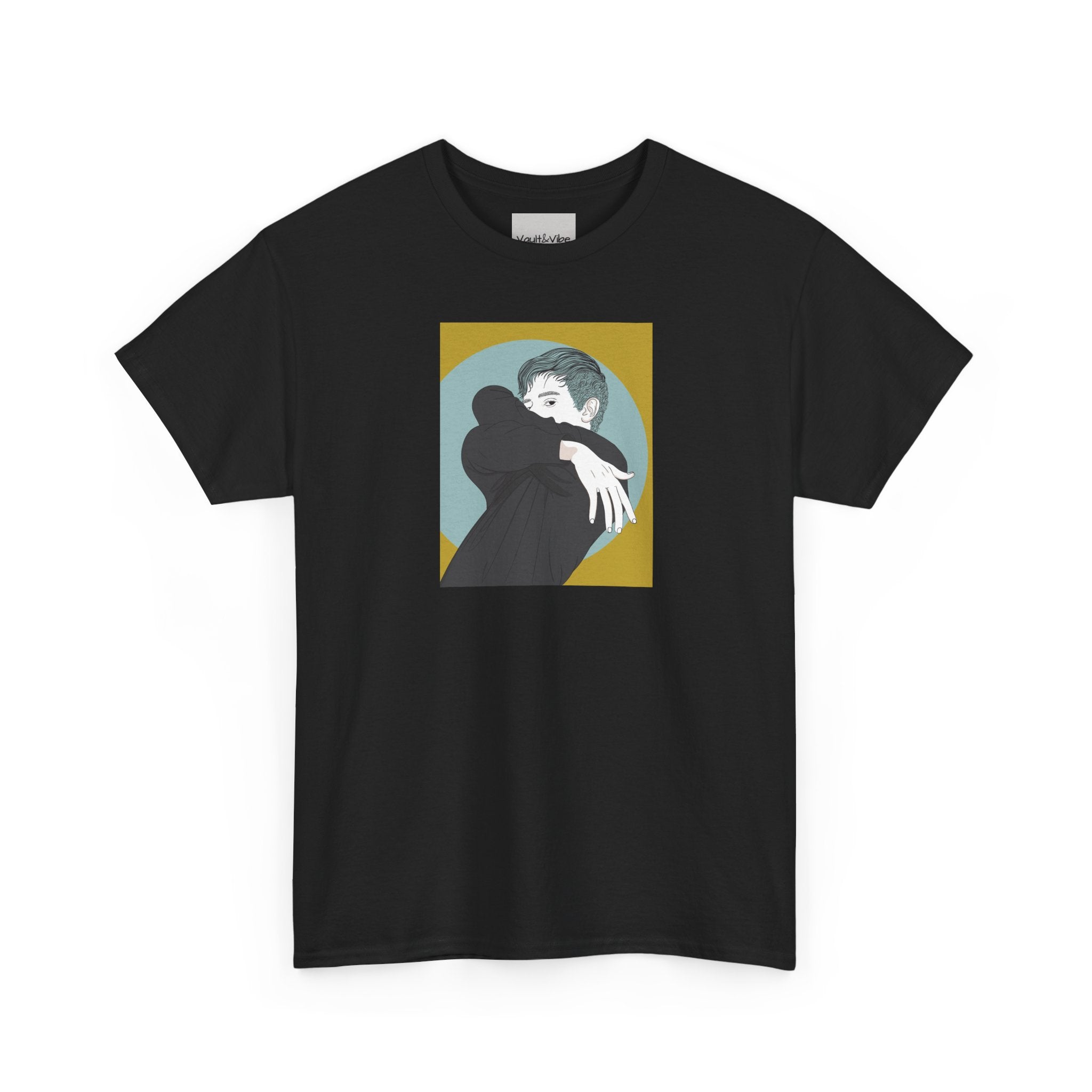 Graphic Tee — Embrace Illustration Shirt (Minimalist Hug Art)