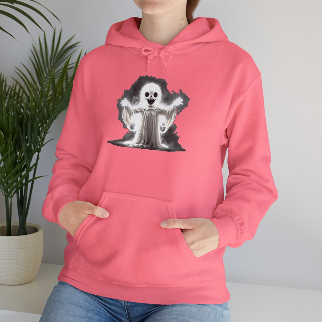 Ghostly Reaper Hoodie – Spooky Skeleton Spirit Graphic Hooded Sweatshirt