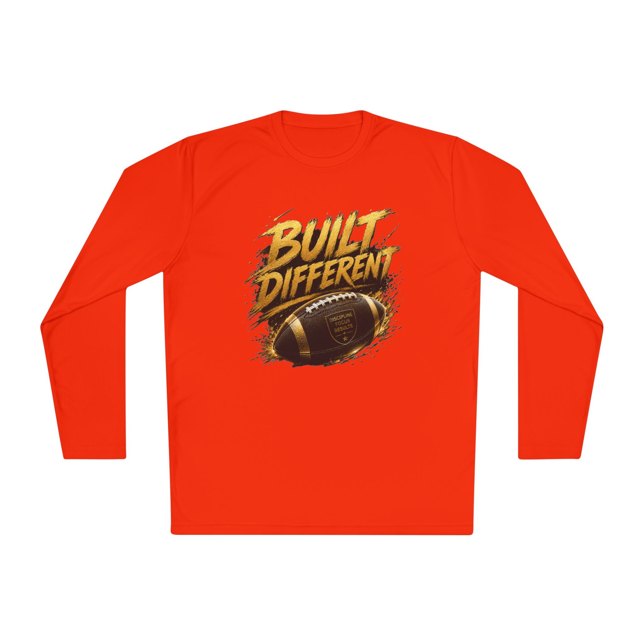 Built Different Football Long Sleeve Tee — Athletic Sports Fan Shirt