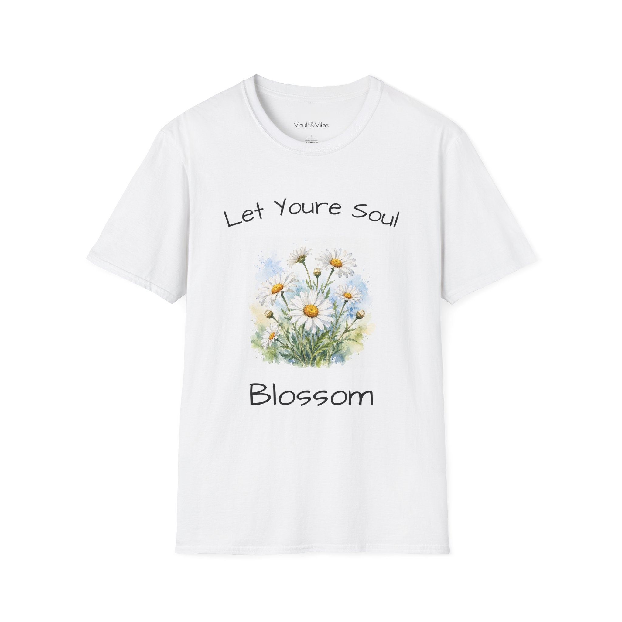 Daisy Floral Tee — "Let Your Soul Blossom" Inspirational T-Shirt