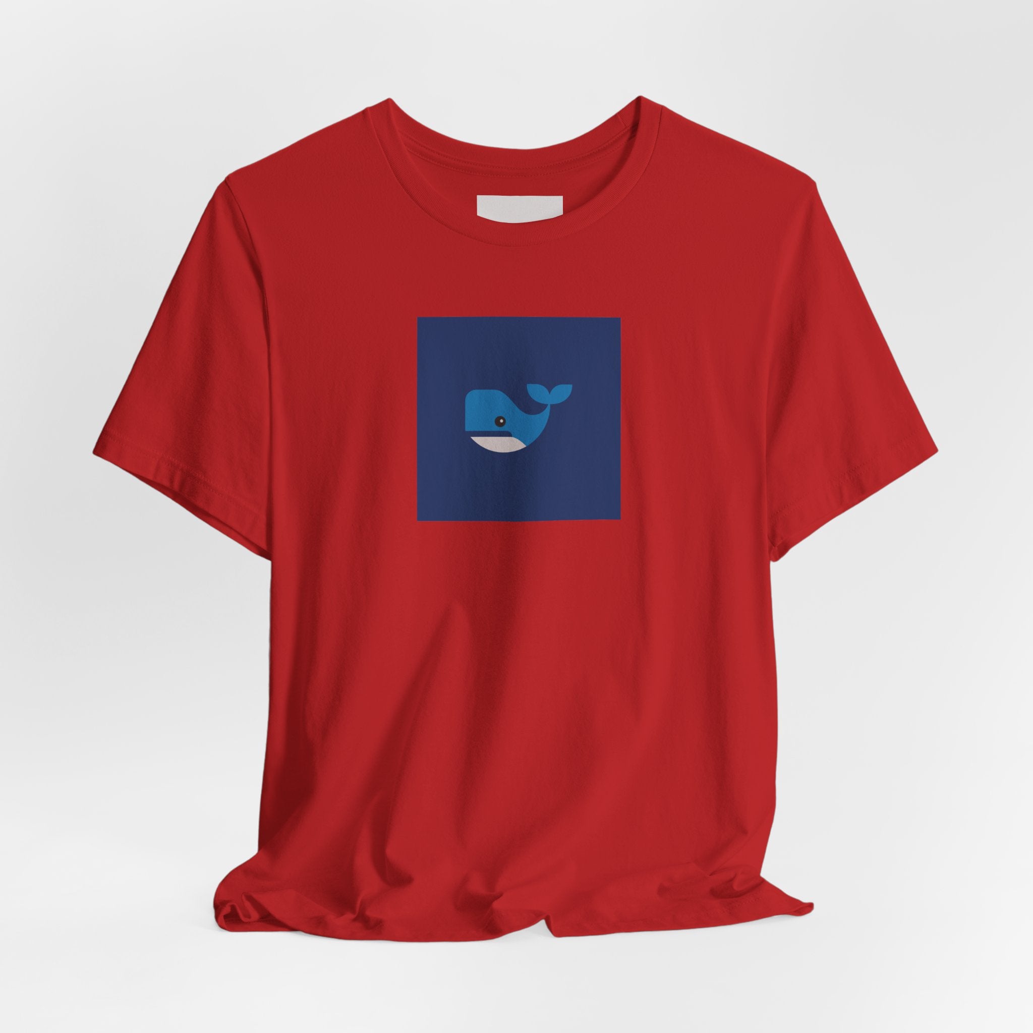 Whale Graphic Tee — Cute Blue Whale Square Design