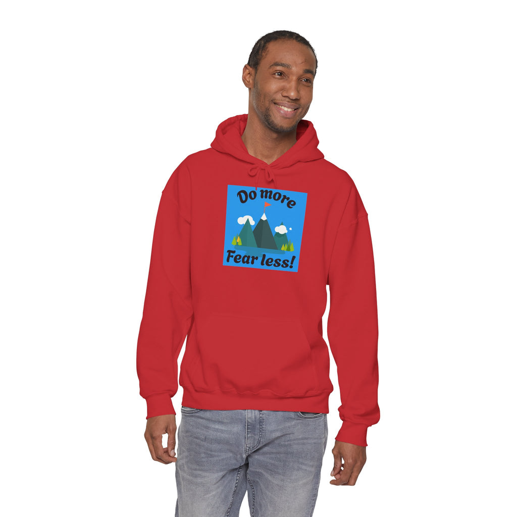 Hoodie — Do More Fear Less! Mountain Adventure Motivational Hoodie
