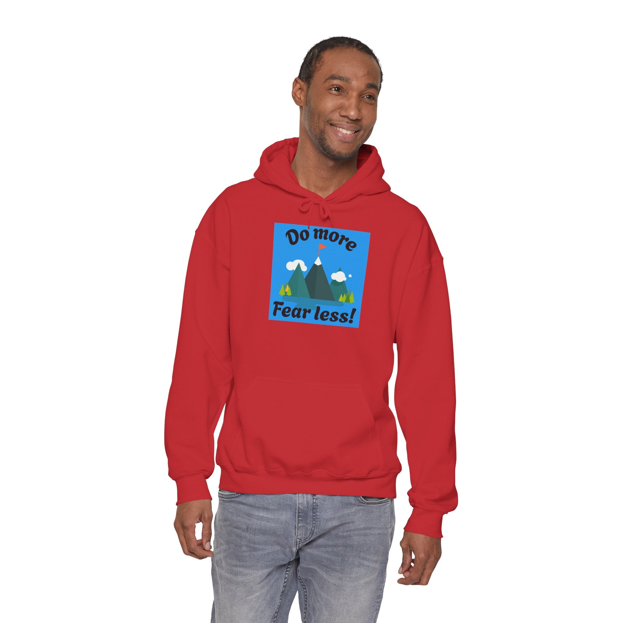 Hoodie — Do More Fear Less! Mountain Adventure Motivational Hoodie
