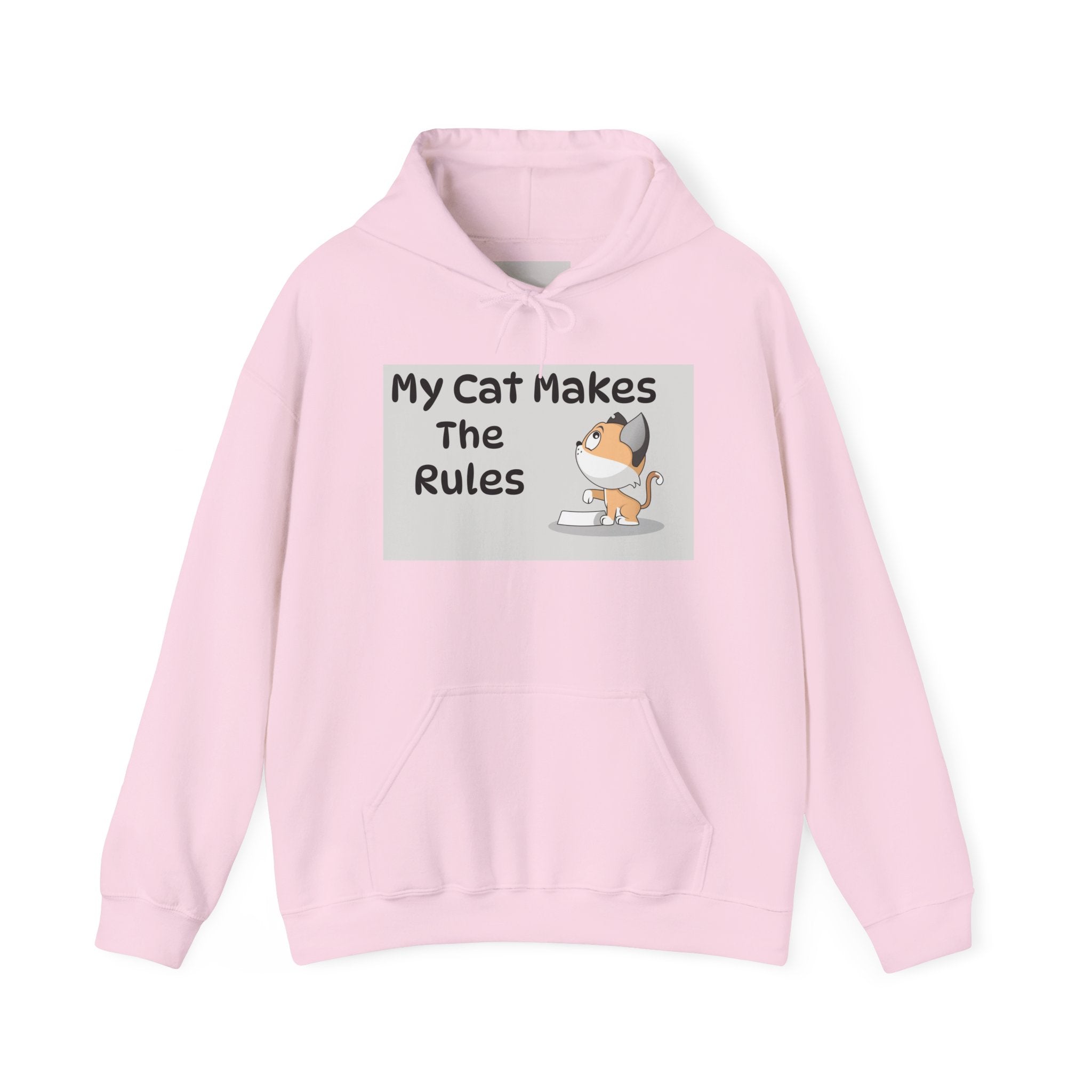Cat Rules Hoodie — "My Cat Makes The Rules" Cute Cat Lover Pullover