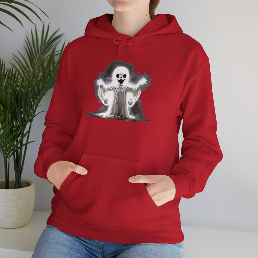 Ghostly Reaper Hoodie – Spooky Skeleton Spirit Graphic Hooded Sweatshirt