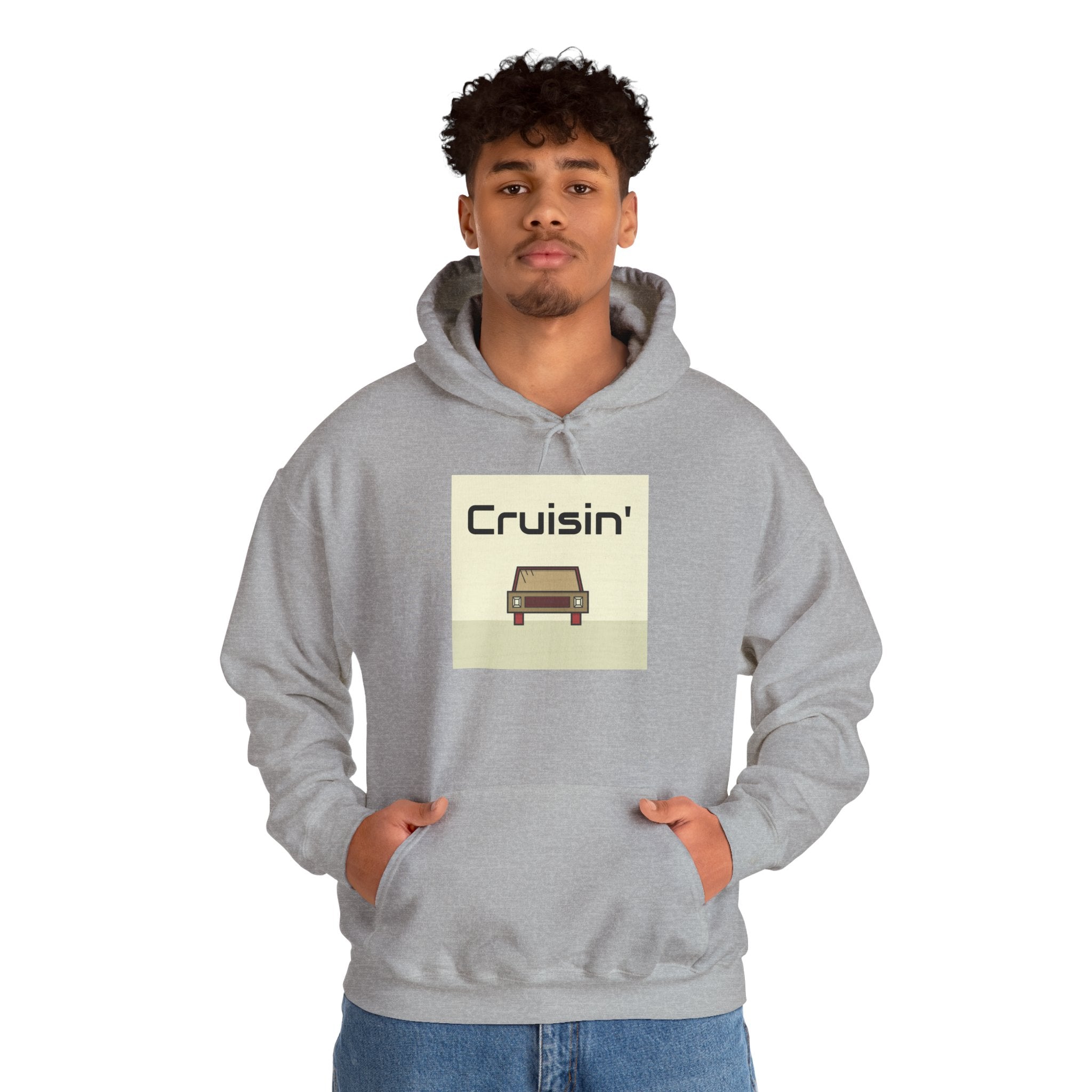 Cruisin' Retro Car Hoodie – Vintage Drive Graphic Sweatshirt
