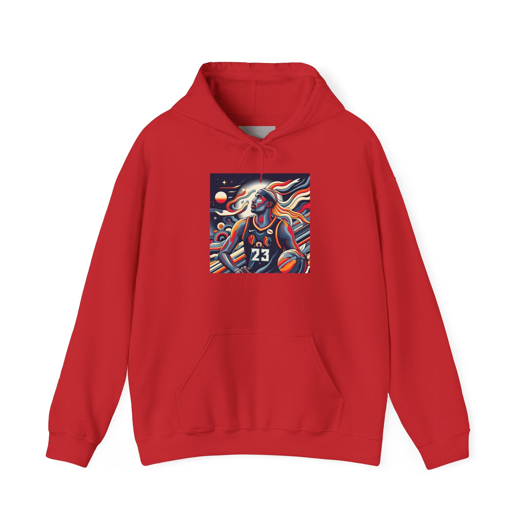 Basketball Player Art Hoodie - Retro 23 Cosmic Court Graphic Sweatshirt