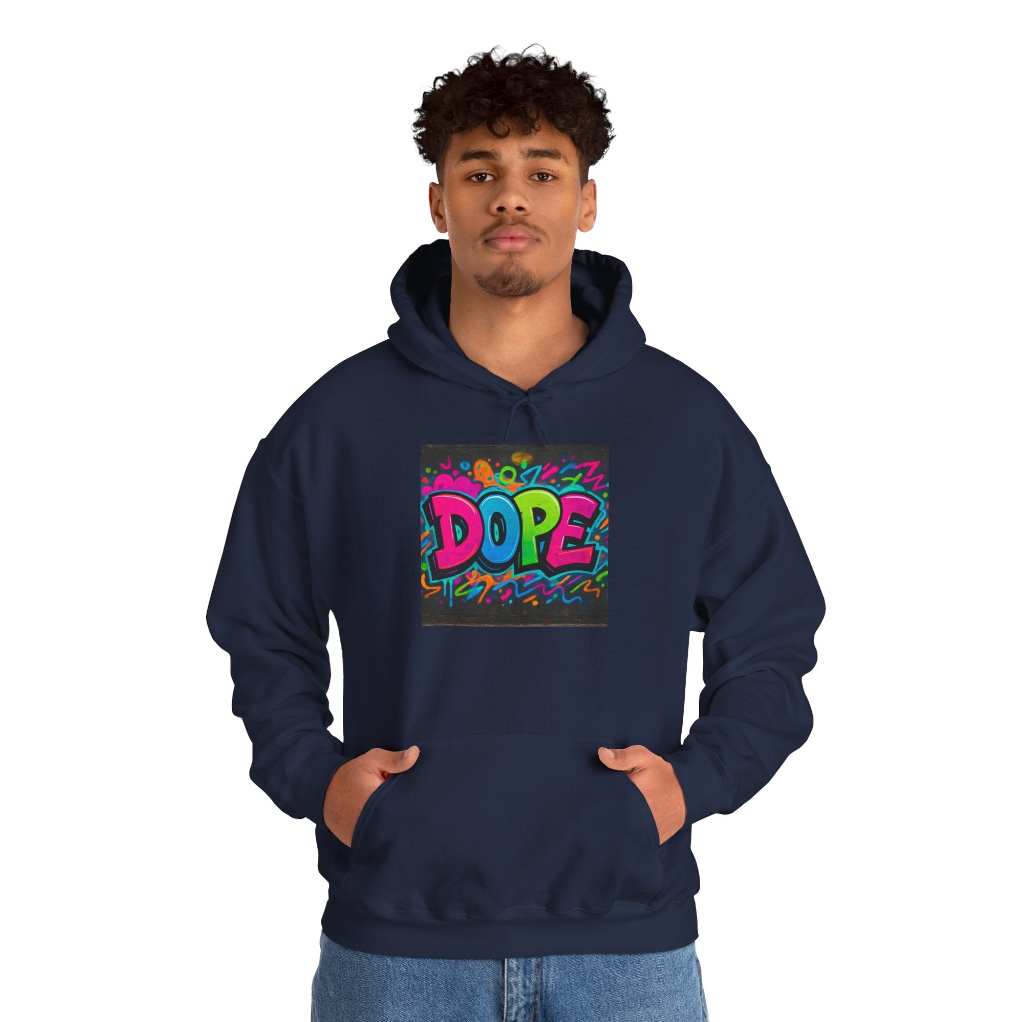 Dope Graffiti Hoodie — Colorful Retro Streetwear Pullover