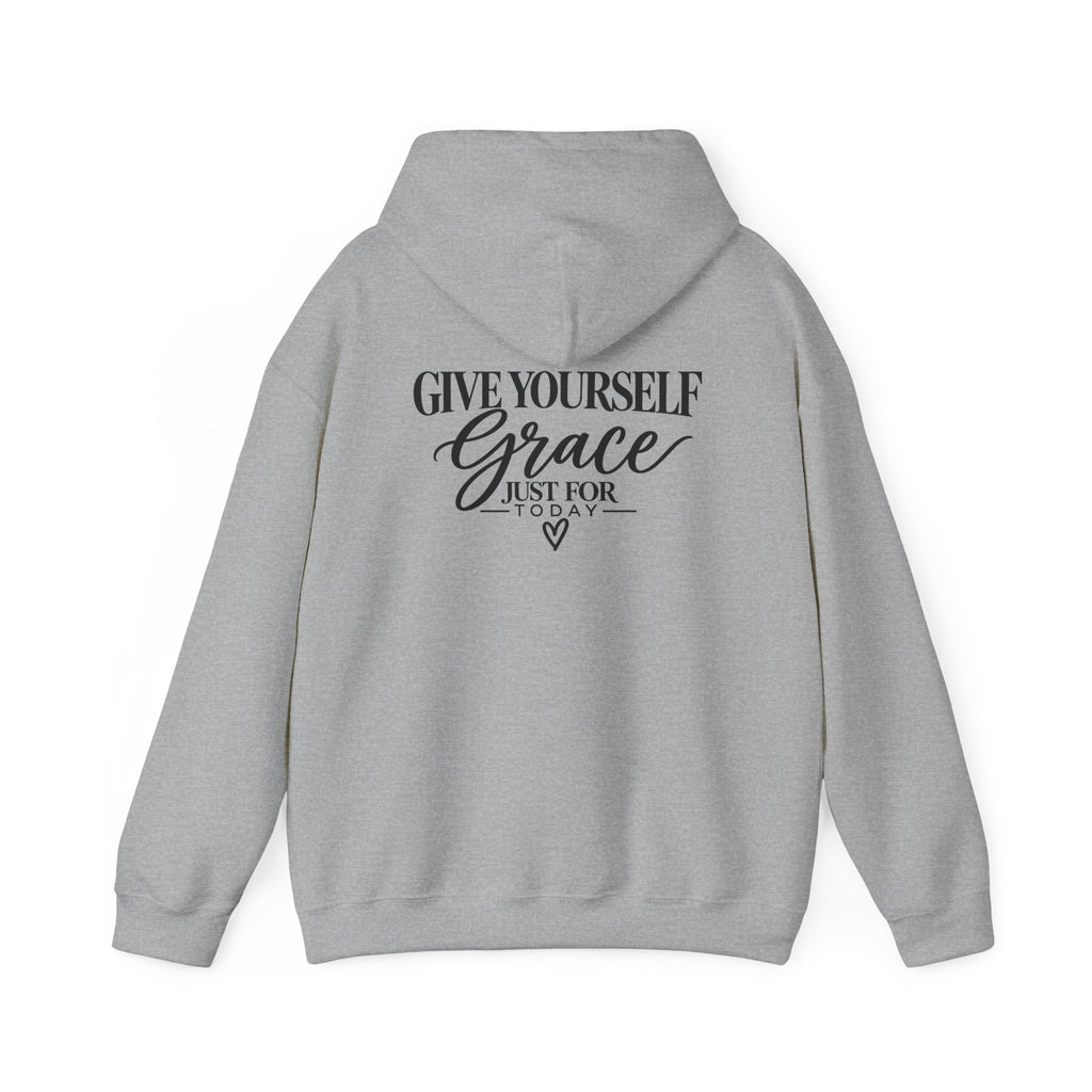 Give Yourself Grace Hoodie — Inspirational "Give Yourself Grace Just For Today" Pullover