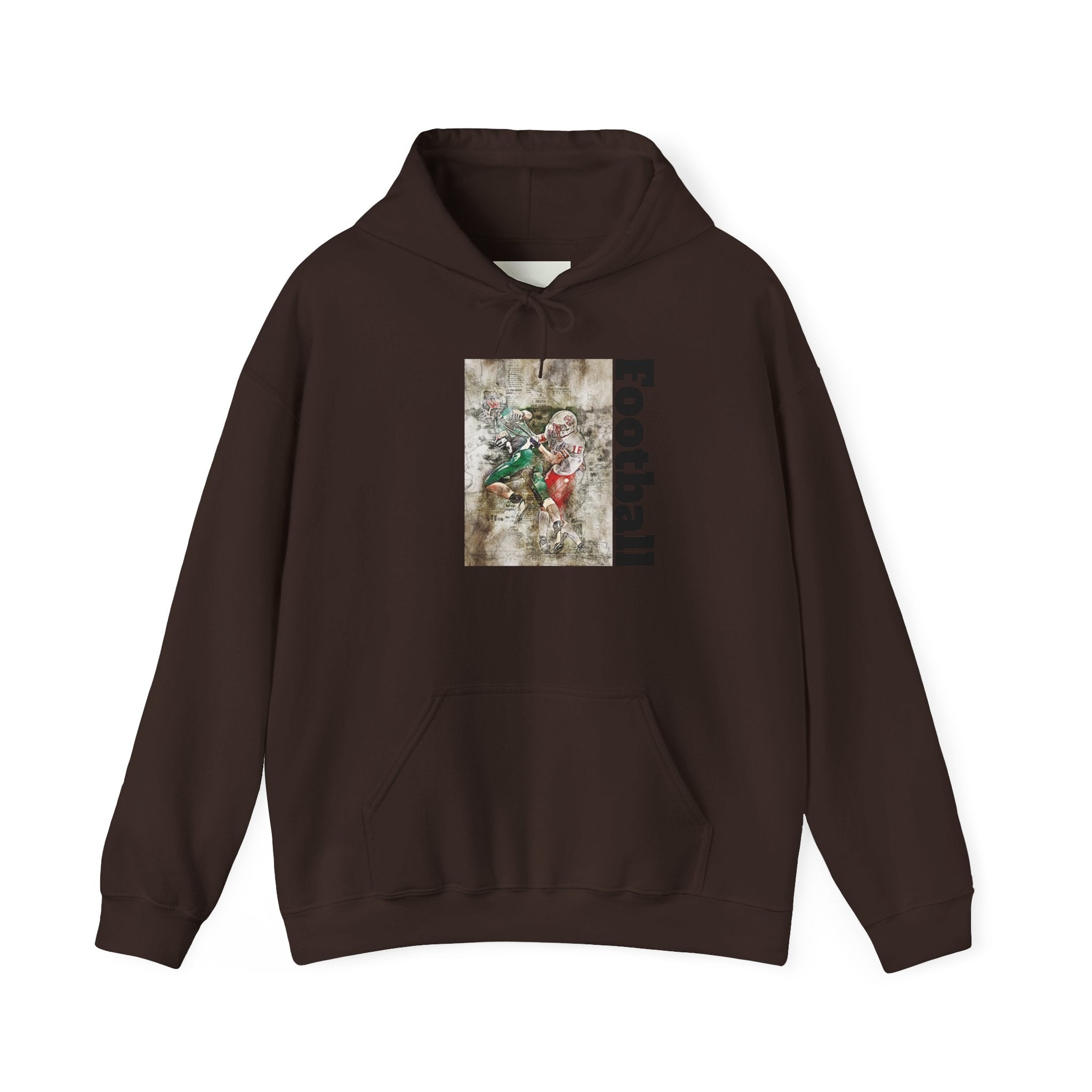 Football Vintage Player Hoodie — Retro Grunge Football Design